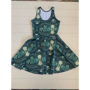 BlackMilk Dollar Reversible Skater Dress